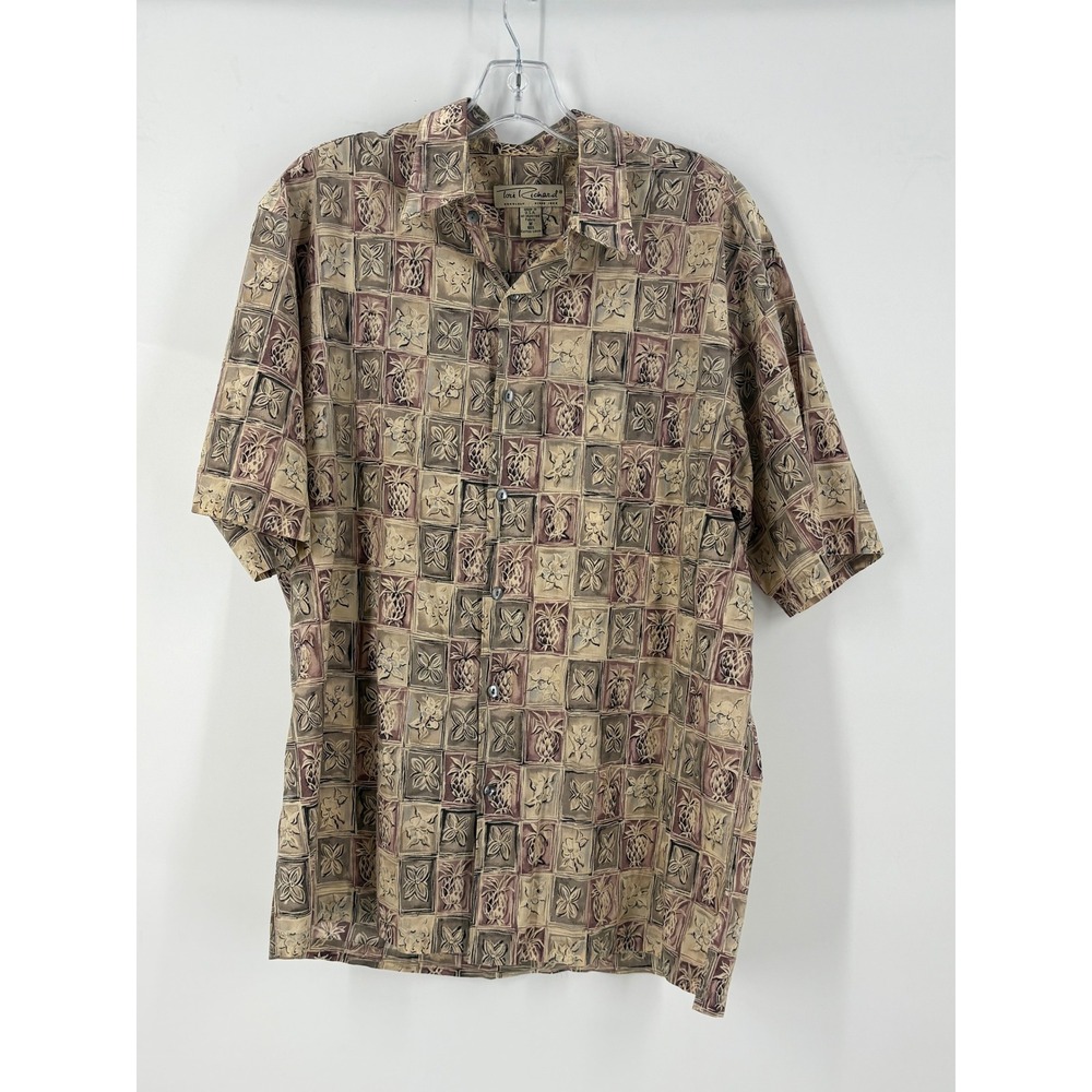 Tori Richard Honolulu Mens Cotton‎ Lawn Short Sleeve Button Up Shirt Size M
